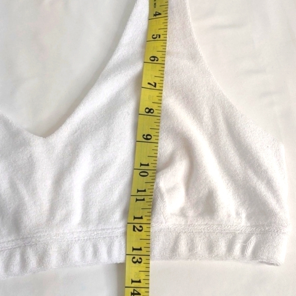 Offline by aerie White lined terry cloth sleeveless crop, size Large, NWT - Picture 8 of 10